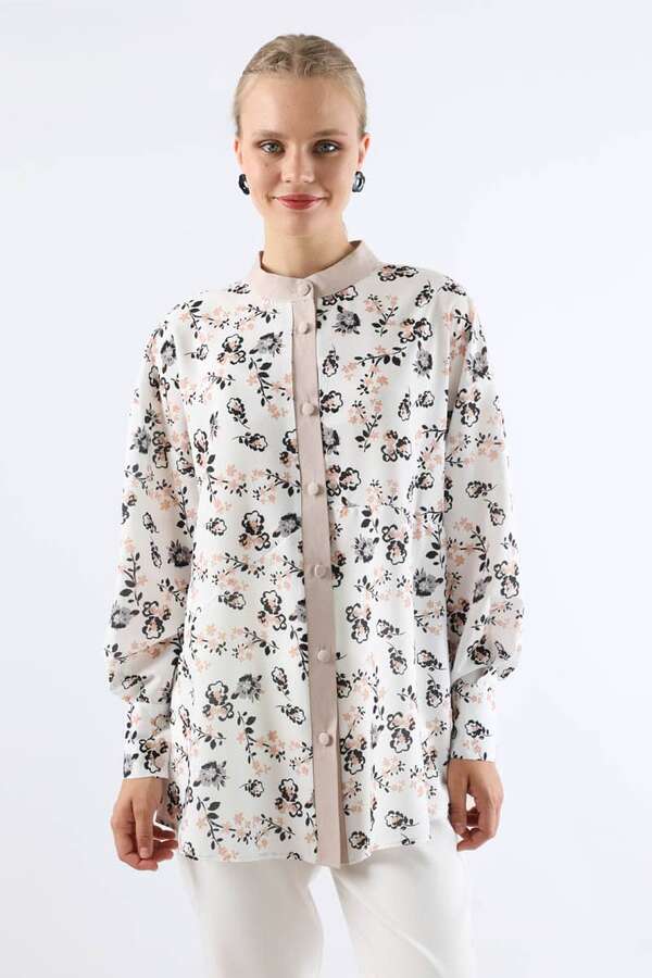 Garnili Desenli Gömlek Siyah - 4