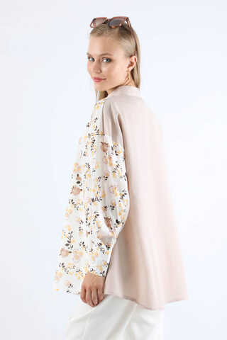 Garnili Desenli Gömlek Vizon - 4