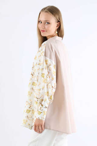 Garnili Desenli Gömlek Yağ Yeşili - 3