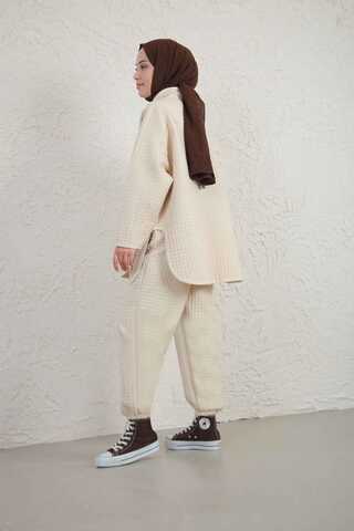 Garnili Kapitone Takım Bej - 5