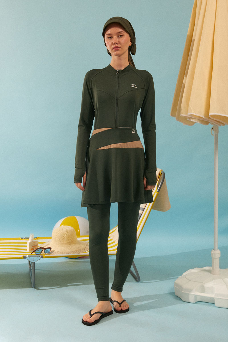 Garnili Mayo Eteği Haki