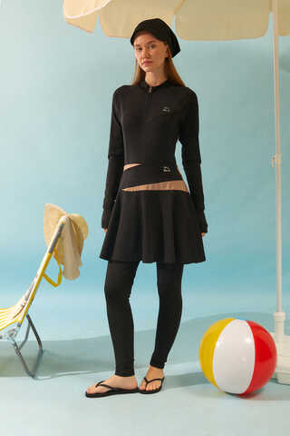 Garnili Mayo Eteği Siyah - 2