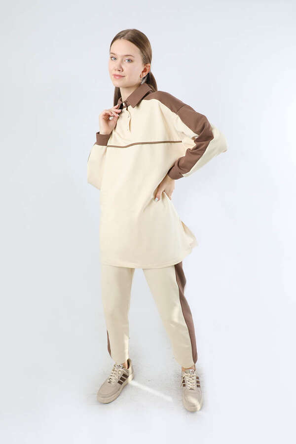 Garnili Spor Takım Krem - 3