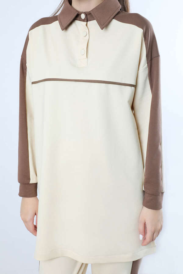 Garnili Spor Takım Krem - 4