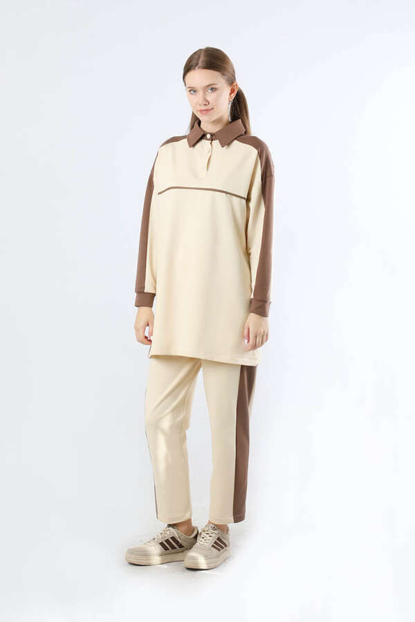 Garnili Spor Takım Krem - 5