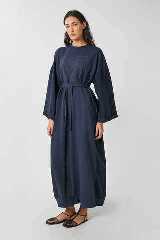 Garnili Sweat Elbise Lacivert - 4