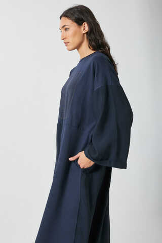 Garnili Sweat Elbise Lacivert - 8