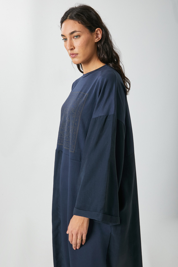 Garnili Sweat Elbise Lacivert - 3