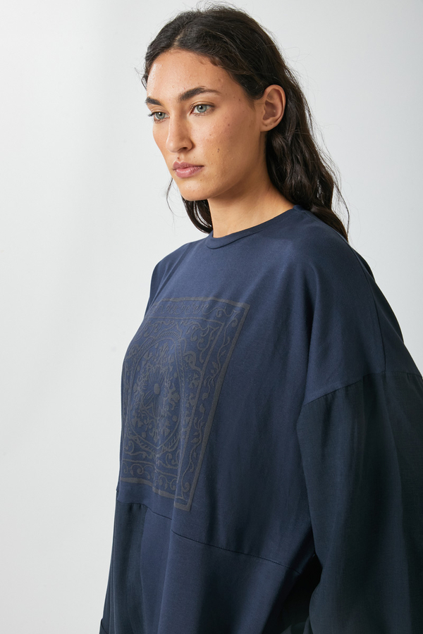 Garnili Sweat Elbise Lacivert - 7