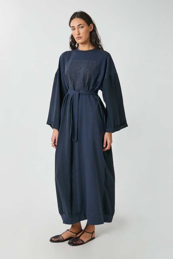 Garnili Sweat Elbise Lacivert - 4