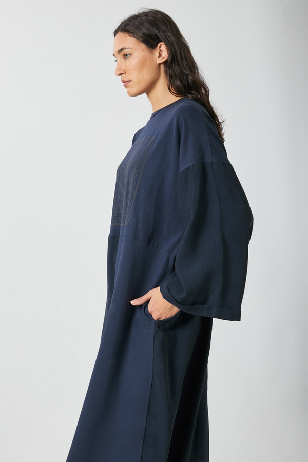 Garnili Sweat Elbise Lacivert - 8