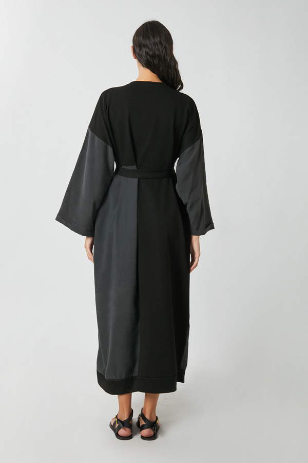 Garnili Sweat Elbise Siyah - 10