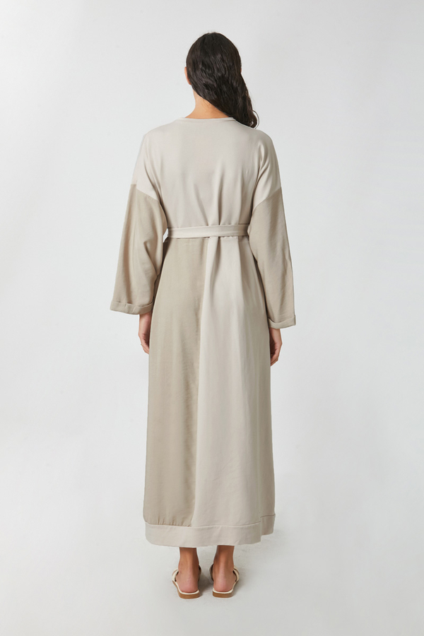 Garnili Sweat Elbise Taş - 10