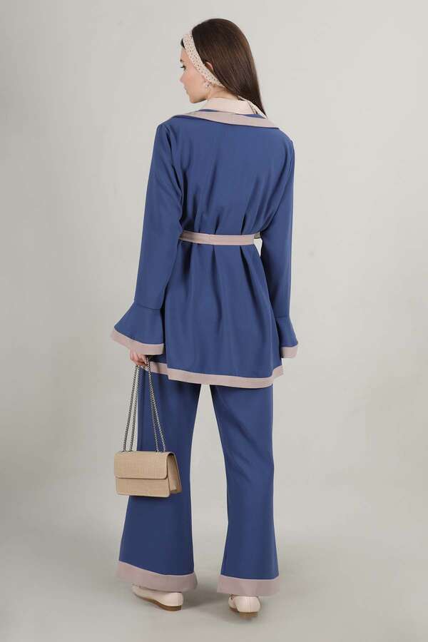 Garnili Tunik Takım İndigo - 5