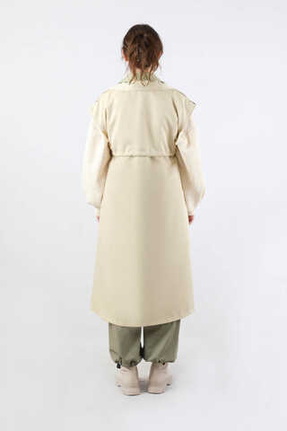 Garnili Yelek Trençkot Taş - 6