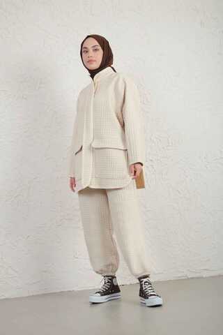 Garnish Quilted Suit Beige - 2