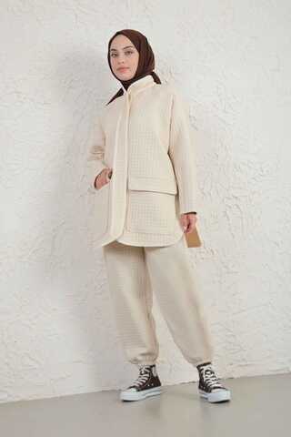 Garnish Quilted Suit Beige - 4