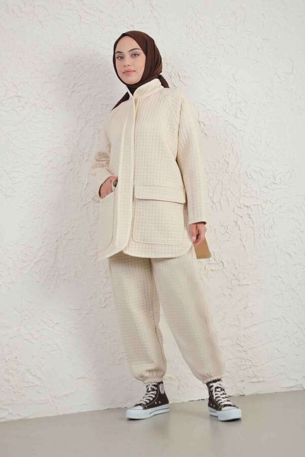 Garnish Quilted Suit Beige - 4