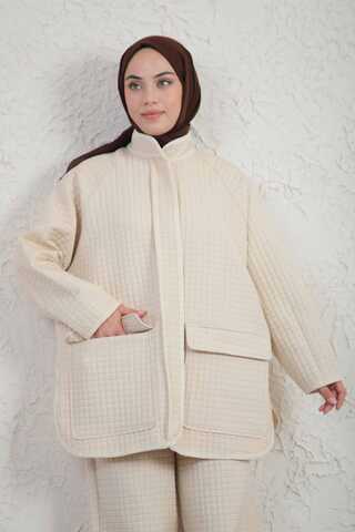 Garnish Quilted Suit Beige - 1
