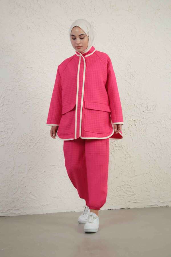 Garnish Quilted Suit Pink - 1