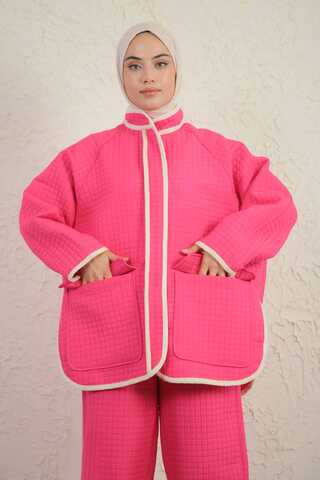 Garnish Quilted Suit Pink - 3