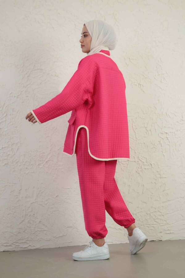 Garnish Quilted Suit Pink - 5
