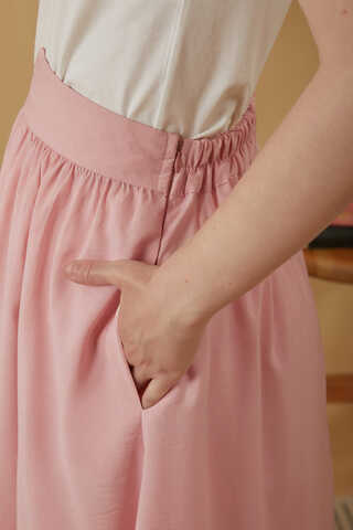 Gathered Modal Skirt Pink - 7