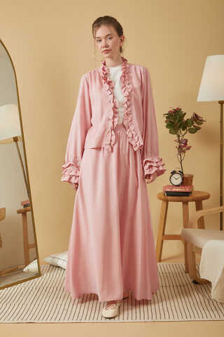 Gathered Modal Skirt Pink - 8