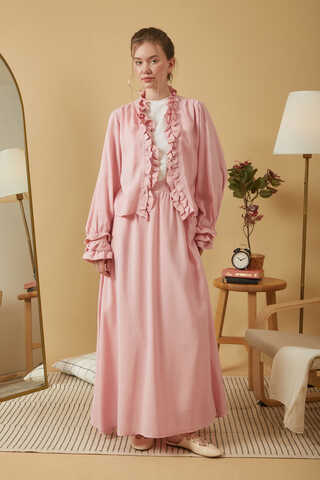 Gathered Modal Skirt Pink - 9