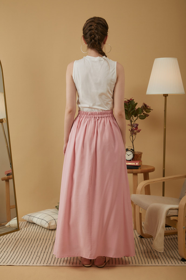 Gathered Modal Skirt Pink - 11