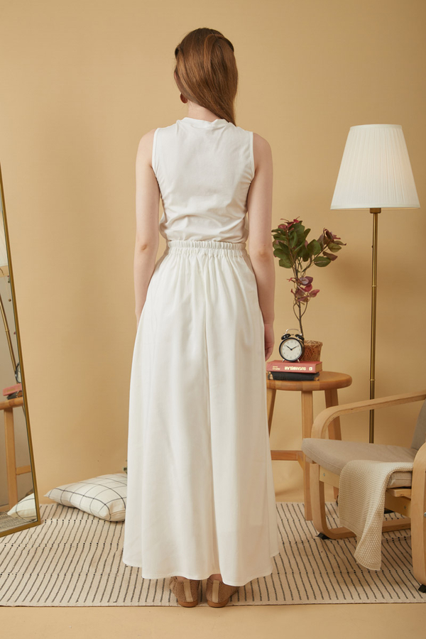 Gathered Modal Skirt White - 12