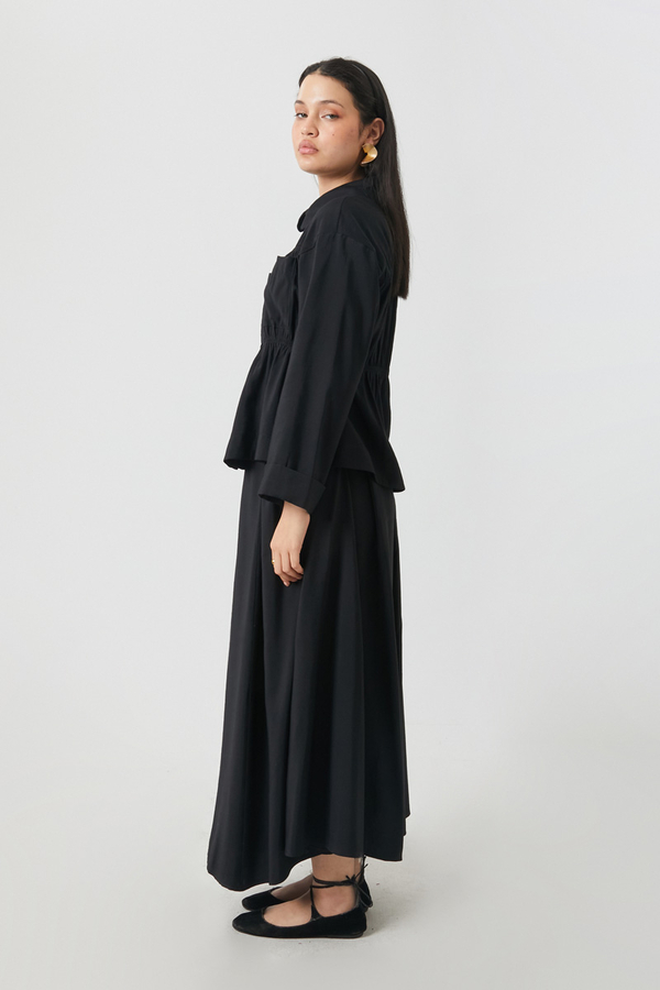 Gathered Skirt Set Black - 13