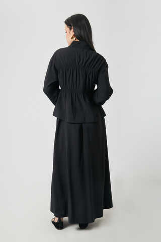 Gathered Skirt Set Black - 14