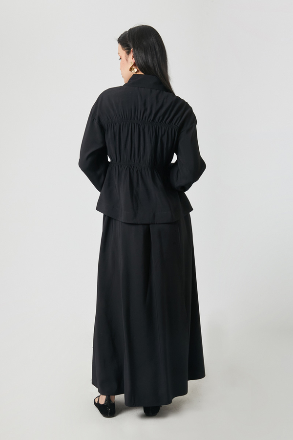 Gathered Skirt Set Black - 14