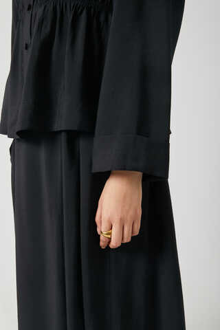 Gathered Skirt Set Black - 9