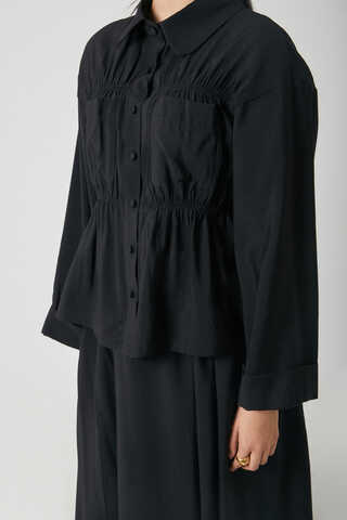 Gathered Skirt Set Black - 11