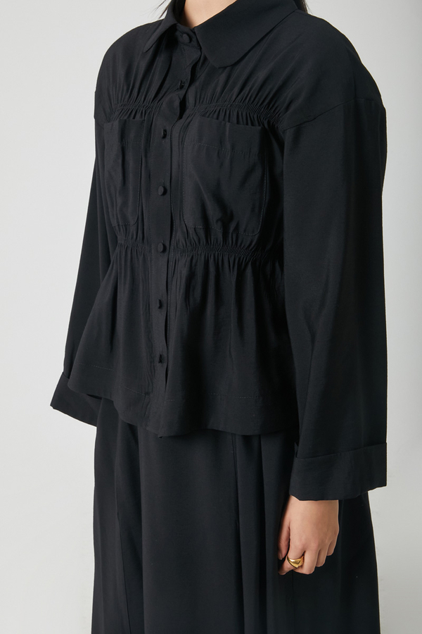 Gathered Skirt Set Black - 11