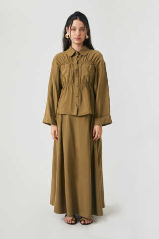 Gathered Skirt Set Dark Bronze - 8