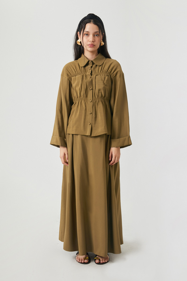 Gathered Skirt Set Dark Bronze - 8