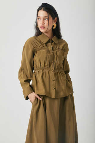 Gathered Skirt Set Dark Bronze - 10