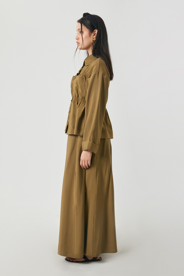 Gathered Skirt Set Dark Bronze - 11