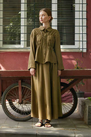 Gathered Skirt Set Dark Bronze - 2