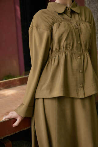 Gathered Skirt Set Dark Bronze - 3