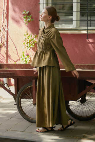 Gathered Skirt Set Dark Bronze - 4