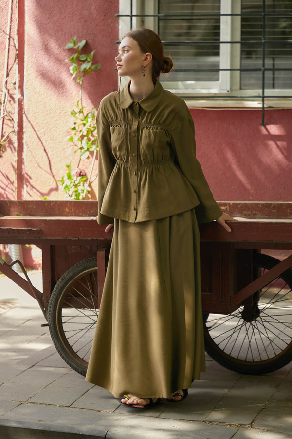 Gathered Skirt Set Dark Bronze - 6