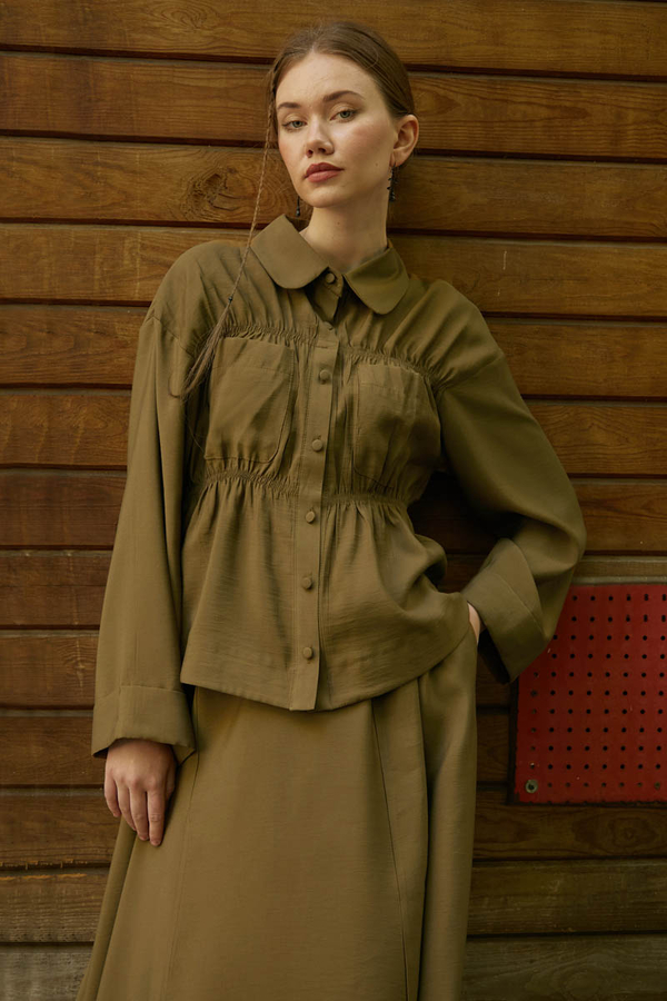 Gathered Skirt Set Dark Bronze - 5