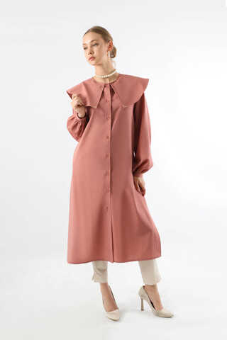 Geniş Bebe Yaka Tunik Gül Kurusu - 3