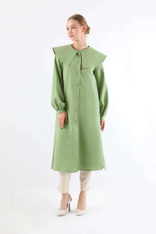 Geniş Bebe Yaka Tunik Mint - 3