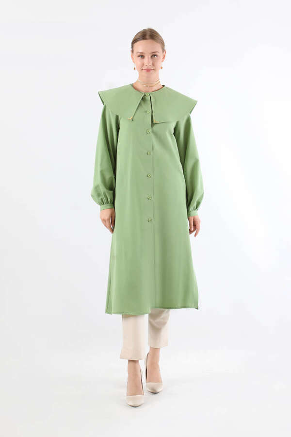 Geniş Bebe Yaka Tunik Mint - 1