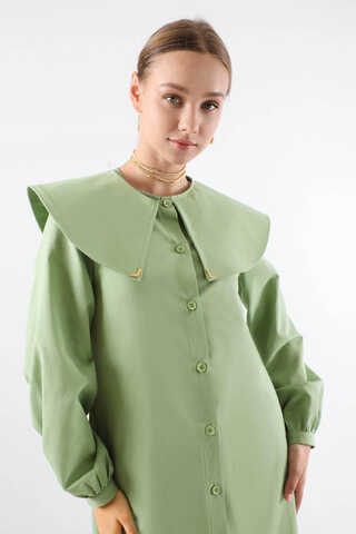 Geniş Bebe Yaka Tunik Mint - 4
